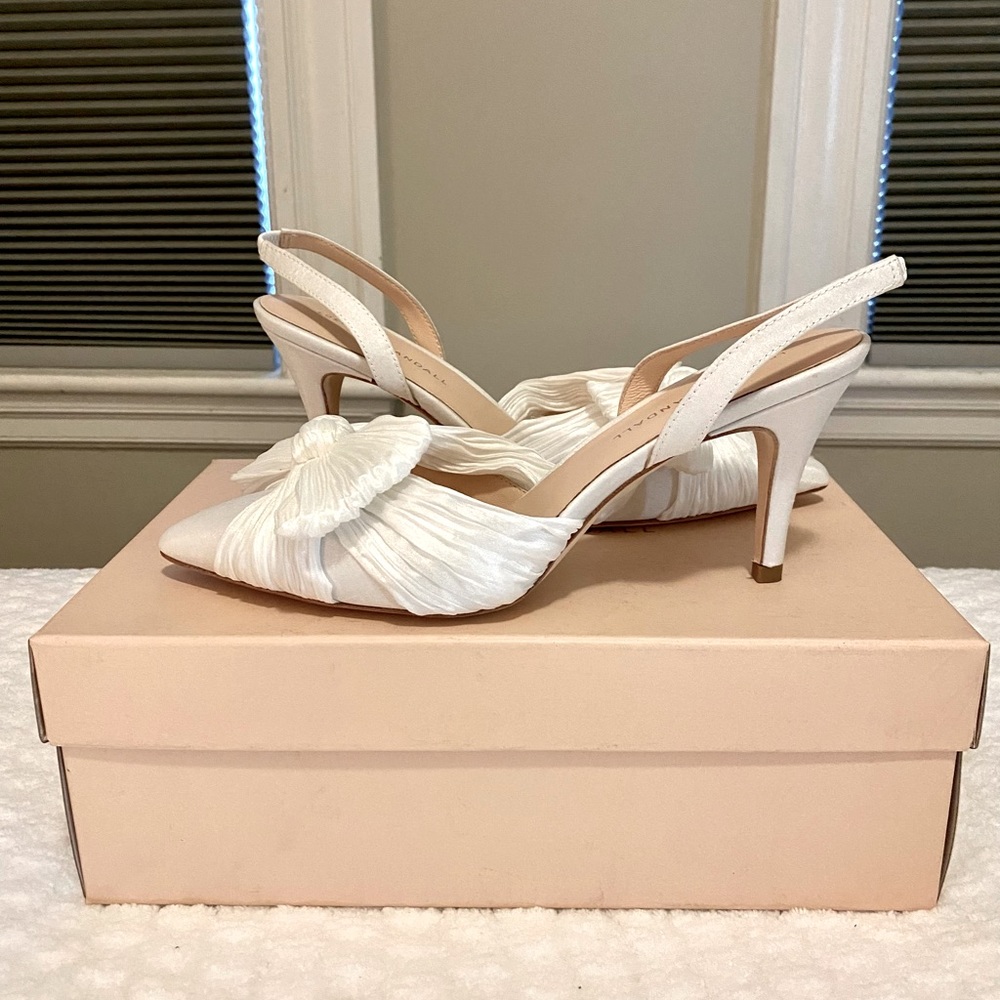 COPY - NEW LOEFFLER RANDALL Sylvana Slingback Pump Optic White - Size 8